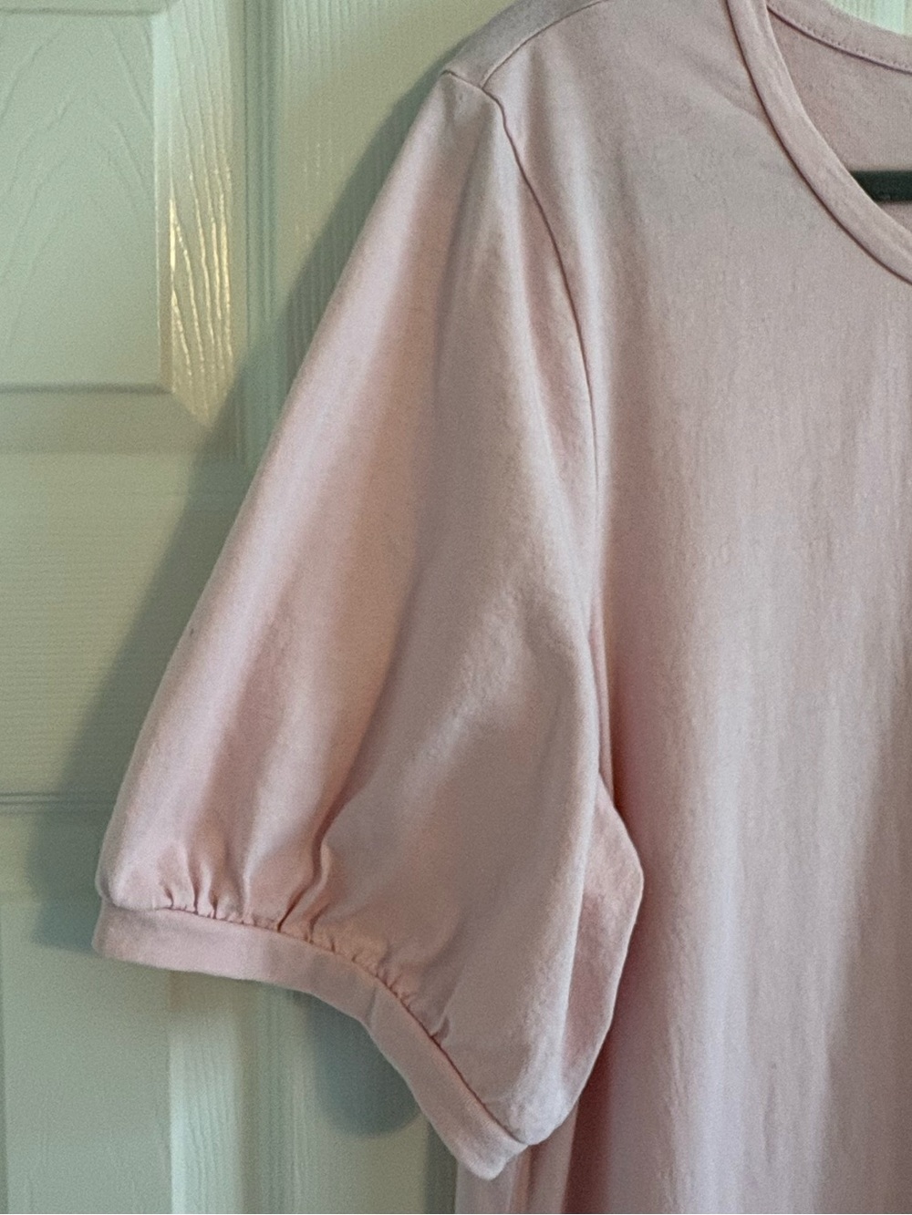 Madewell Pink French Terry Puff Sleeve Dress | 100% Cotton | Size XL - Picture 4 of 8